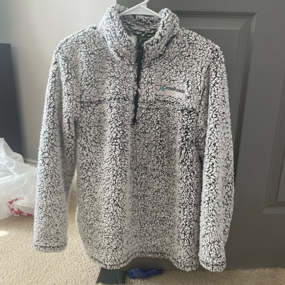 Gray fuzzy sweatshirt